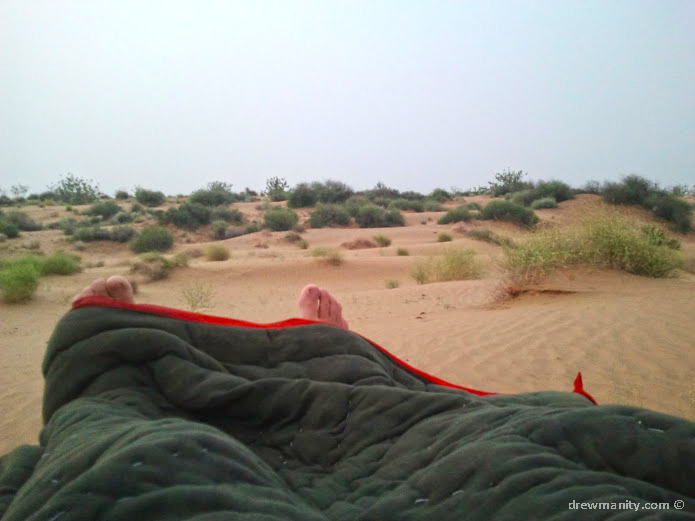 camping in the sand dunes of west india
