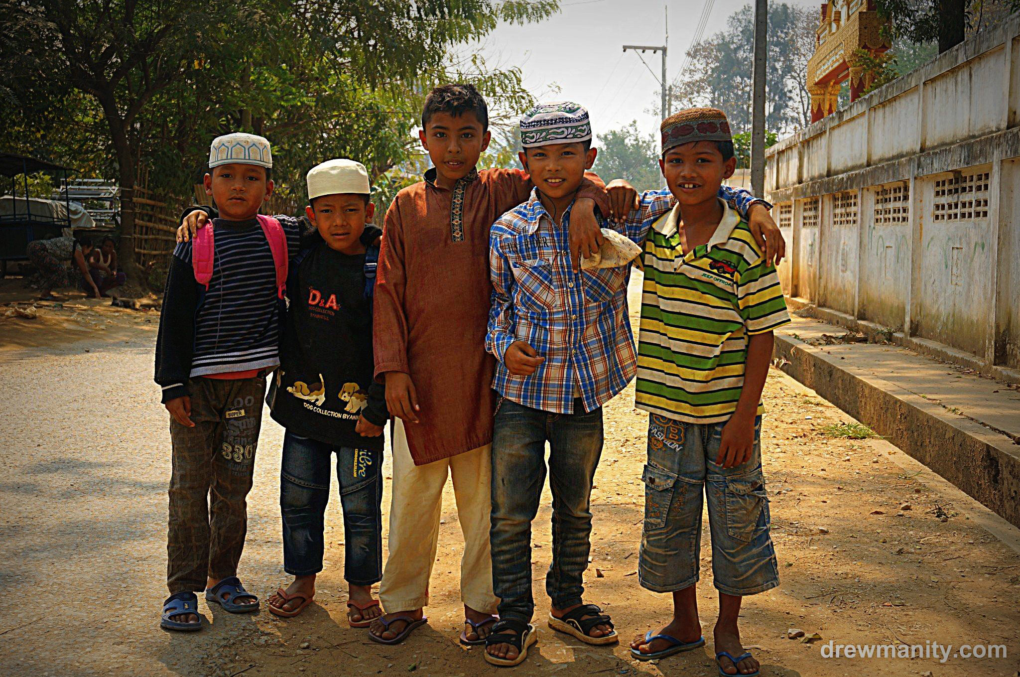 The boys that followed me in Tachileik Myanmar