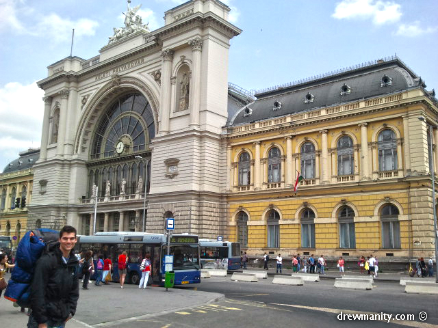 Arriving in Budapest, Keleti railway station Hungary.