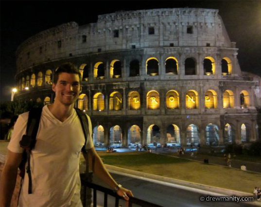 night-rome-Italy-drewmanity Rome Italy Colosseum at night summer 2011